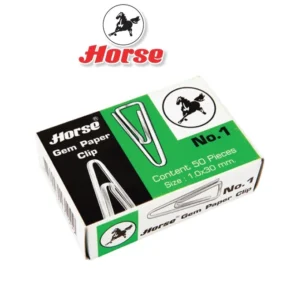 ลวดเสียบกระดาษ หัวสามเหลี่ยม No.1 ยี่ห้อ ม้า (1 กล่อง)