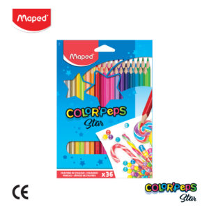 ดินสอสีไม้ 36 สี แท่งยาว ยี่ห้อ MAPED (1 กล่อง)