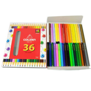 สีไม้ 36 สี 2 หัว ยี่ห้อ คอลลีน (1 กล่อง)