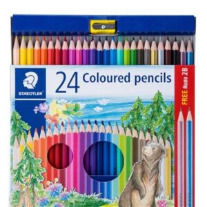 สีไม้ยาว 24 สี ยี่ห้อ สเตทเล่อร์ (1 กล่อง)