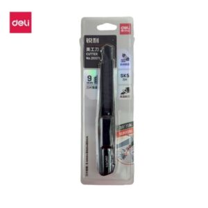 คัตเตอร์เหล็กใบมีดสีดำ No.2307S ยี่ห้อ DELI (1 อัน)
