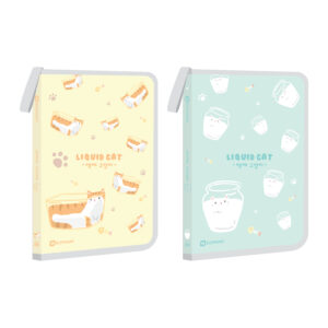 แฟ้มกระเป๋าซิปรอบ LIQUID CAT ยี่ห้อ ช้าง (คละสี)(1 อัน)