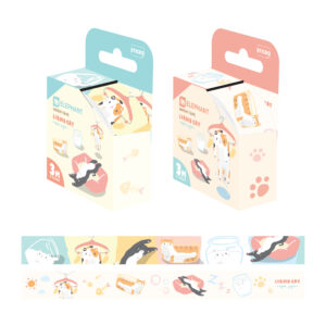 เทปวาชิเทป 15มม.x3ม. LIQUID CAT ยี่ห้อ ช้าง (คละสี)(1 ม้วน)