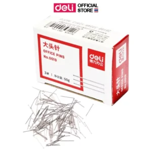 เข็มหมุดหัวเข็ม 26มม. No.0019 ยี่ห้อ DELI (1 กล่อง)
