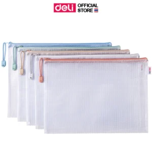 ซองซิปตาข่าย A4 No.63481 ยี่ห้อ DELI (คละสี)(1 อัน)