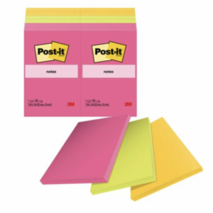 กระดาษโน็ตกาว 2"x3" สีนีออน No.656 ยี่ห้อ POST-IT (คละสี)(1 อัน)