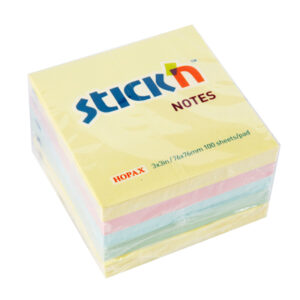กระดาษโน๊ต 3"x3" สีพาสเทล ยี่ห้อ STICK'N (1 อัน)