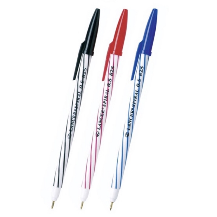 ปากกาลูกลื่น SPIRAL 0.5มม. No.825 ยี่ห้อ LANCER (1 ด้าม)