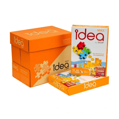 กระดาษถ่ายเอกสาร A4 IDEA MAX 70 แกรม ยี่ห้อ IDEA (1 รีม)