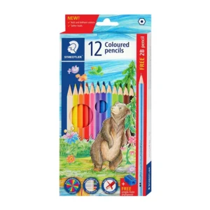 ดินสอสีไม้ 12 สี แท่งยาว No.C12P ยี่ห้อ สเต็ดเล่อร์ (1 กล่อง)