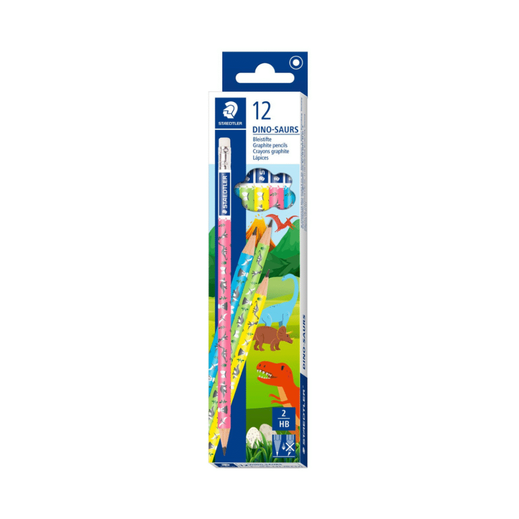 ดินสอไม้ HB DINO-SAURS ยี่ห้อ สเต็ดเล่อร์ (1x12แท่ง)(1 กล่อง)