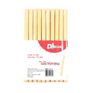 ไม้ไอติมแท่งกลม No.170 WO ยี่ห้อ DMAK (1x10อัน)(1 แพ็ค)