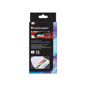 สีน้ำก้อนระดับอาร์ตติส 12 สี ยี่ห้อ เรนาซองซ์ (1 กล่อง)