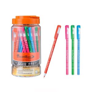 ปากกาลูกลื่น 0.5มม. สเก็ต No.111 ยี่ห้อ ควอนตั้ม (1x50 ด้าม)(1 กระปุก)