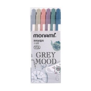 ชุดปากกาเมจิกสีน้ำ 6 สี ยี่ห้อ โมนามิ (1 ชุด)