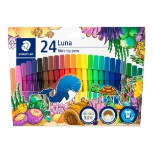 ปากกาเมจิก 24 สี LUNA ยี่ห้อ สเต็ดเล่อร์ (1 กล่อง)