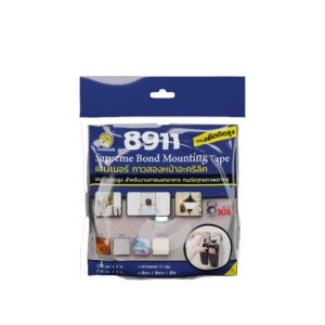 เทปกาว 2 หน้าอะคริลิค No.8911 (21มม.x1เมตร) ยี่ห้อ HAMMER (1 ม้วน)