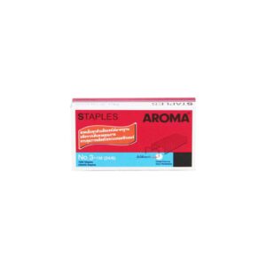 ลวดเย็บกระดาษ กล่องเล็ก No.3 ยี่ห้อ AROMA (1 กล่อง)