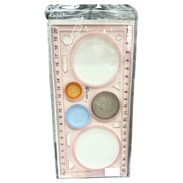 เซ็ทไม้บรรทัดลายฉลุ 20 ซม. No.YS-9059 (1 อัน)
