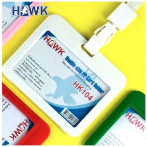 ป้ายชื่อแนวนอน 2 หน้า+เชือก ยี่ห้อ HAWK (1 อัน)