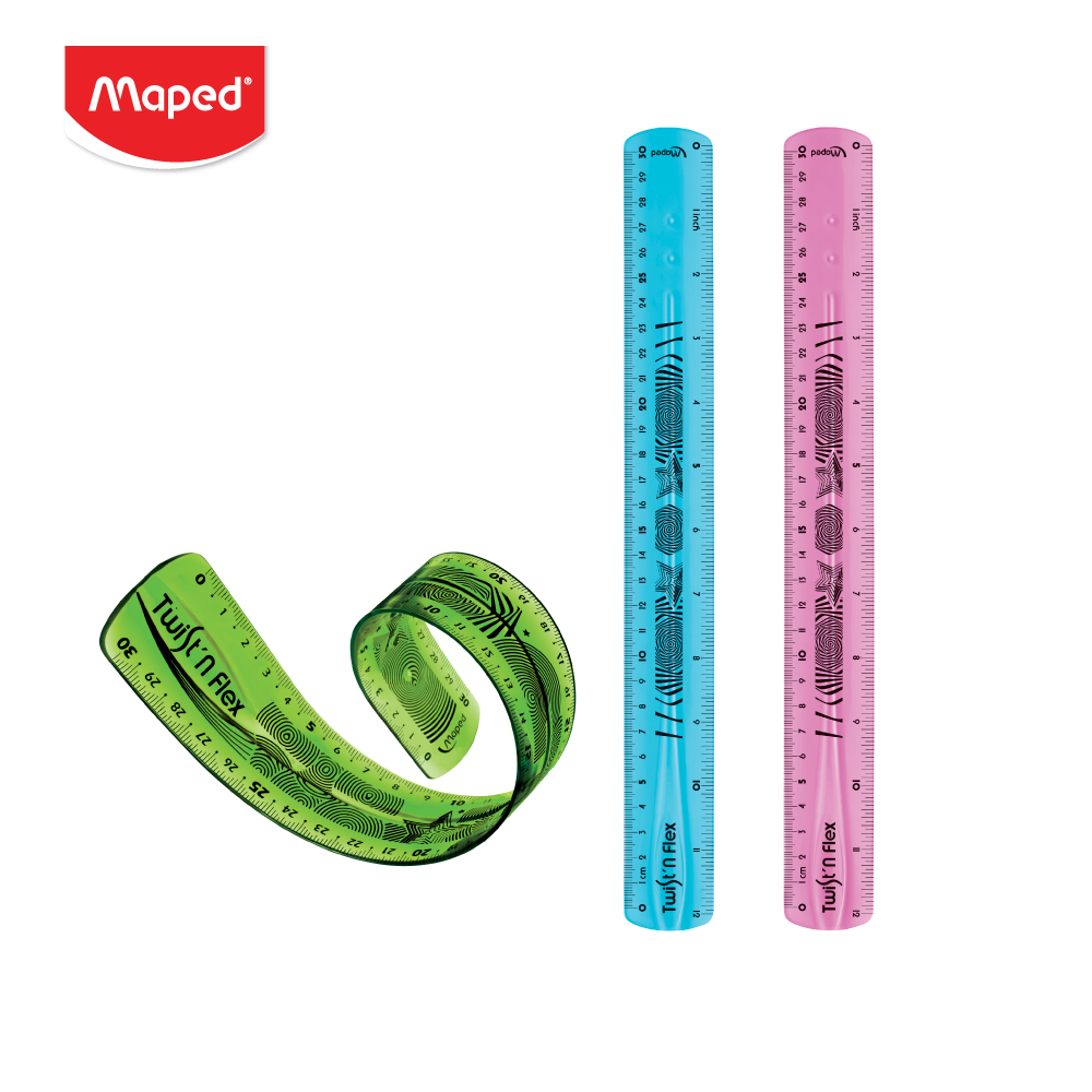 ไม้บรรทัด 30 ซม. TWIST ยี่ห้อ MAPED (คละสี)(1 อัน)