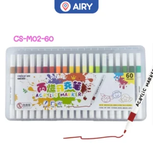 ชุดมาร์คเกอร์อะคริลิค 60 สี No.CS-M02-60 ยี่ห้อ CHOSCH (1 ชุด)