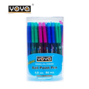 ปากกาลูกลื่น 0.5มม. ยี่ห้อ YOYA (1×50 ด้าม)(1 กระปุก)