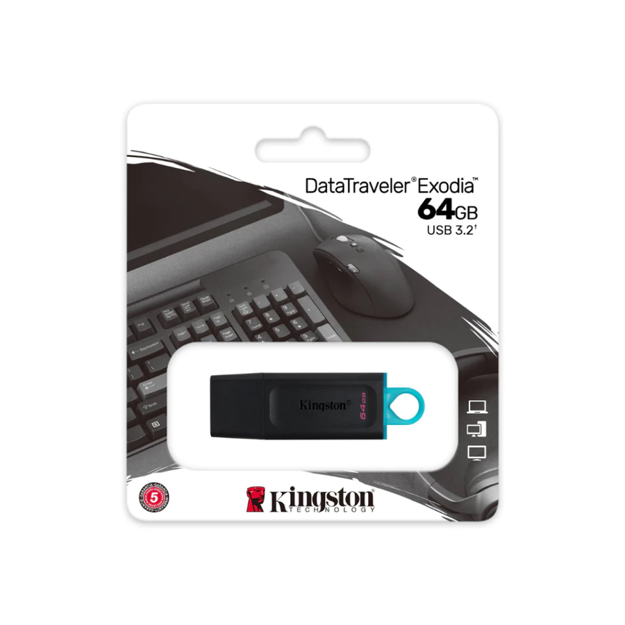 FLASH DRIVE 64GB ยี่ห้อ KINGSTON (1 อัน)