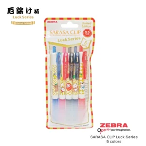 ปากกาเจล 0.5มม. LUCK SERIES SARASA ยี่ห้อ ZEBRA (1x5ด้าม)(1 แพ็ค)