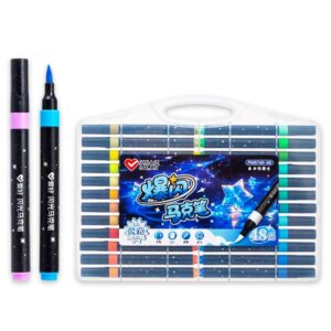 ปากกามาร์กเกอร์อะคริลิคกลิตเตอร์ 48 สี ยี่ห้อ AIHAO (1 กล่อง)