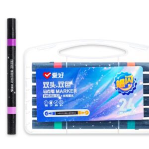 ปากกามาร์กเกอร์อะคริลิคกลิตเตอร์ 24 สี ยี่ห้อ AIHAO (1 กล่อง)