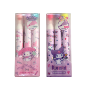 เซตปากกาเน้นข้อความ สีนีออน/สีพาสเทล ยี่ห้อ BEARRON GIFT (1x3ด้าม)(1 ชุด)