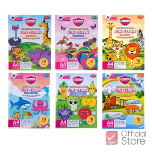 สมุดระบายสี FUN & LEARN ยี่ห้อ มาสเตอร์อาร์ต (คละลาย)(1 เล่ม)