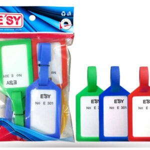 ป้ายคล้องกระเป๋าแบบเหลี่ยม No.E-301 ยี่ห้อ E'SY (คละสี)(1 อัน)