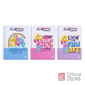 สมุดริมลวด A5 CARE BEARS No.WCBPP-107 ยี่ห้อ ช้าง (คละลาย)(1 เล่ม)