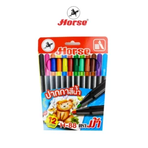 ปากกาสีน้ำ 12 สี No.H-88 ยี่ห้อ ม้า (1 กล่อง)